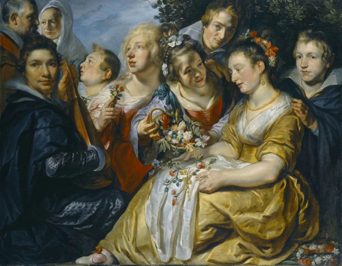 Autoritratto con la famiglia del suocero - Staatliche Museen, Kassel